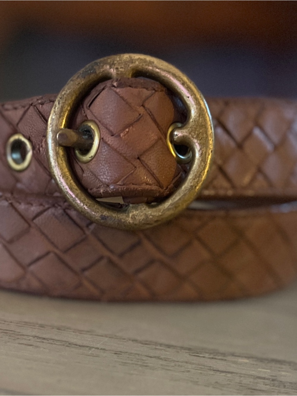 Bottega Veneta 43.5” woven belt